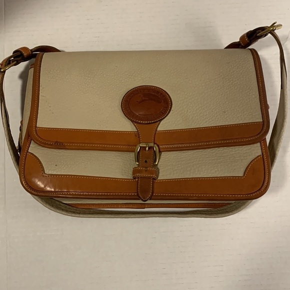 Vintage Black & Tan Dooney & Bourke All Weather Leather  DOONEY & Bourke AWL satchel bag - vintage- fair condition